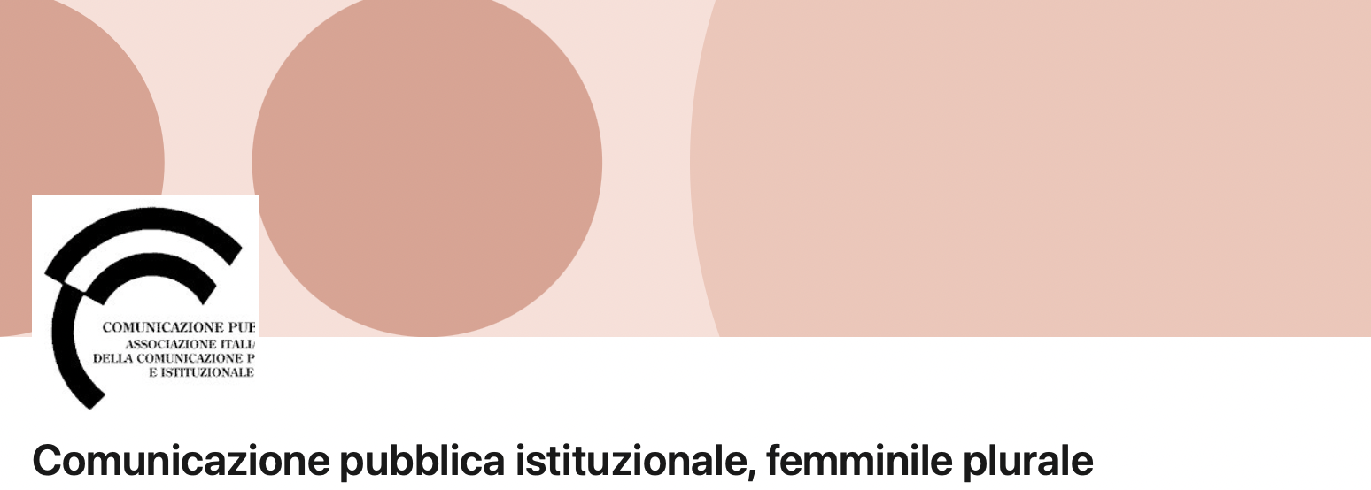 Comunicazione pubblica istituzionale, femminile plurale